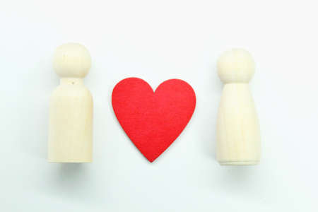 husband and wife couple with love in the middle