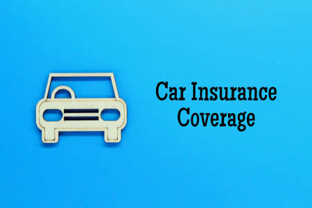 wooden car with the word Car Insurance coverageの写真素材