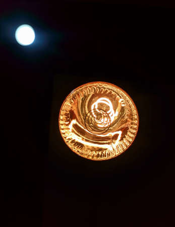 light in the bottle at night. creative and innovativeの写真素材