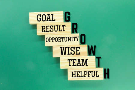 wooden board with the word Growth. the concept of growthの写真素材