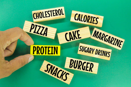 wooden boards with examples of unhealthy foods and selected proteins. the concept of health