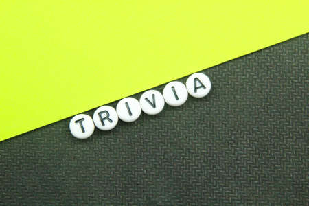 letters in a white circle with the word trivia