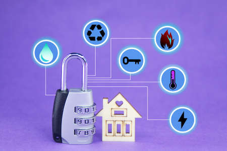 Home Security System or Smart home security systemの写真素材