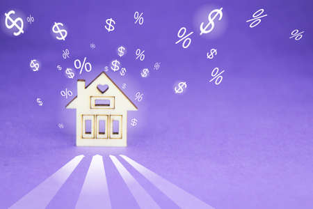 the concept of benefits with home sales is earned. home value Or rentalの写真素材