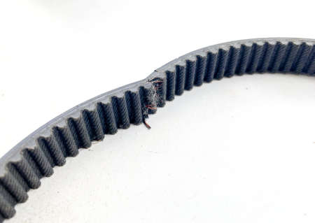 the timing belt chain is damaged or brokenの写真素材