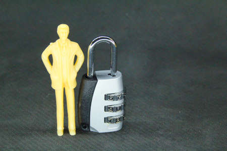 men and keys. the concept of identity security