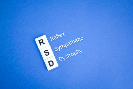 the letter RSD of the alphabet or the word Reflex Sympathetic Dystrophy. disease or medical conceptの写真素材