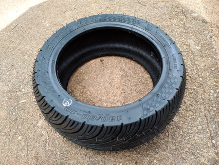 Malaysia, kuala Terengganu 17 May 2023 ; tires measuring 13060-10 that do not use tubes or tubeless. tubeless tiresのeditorial素材