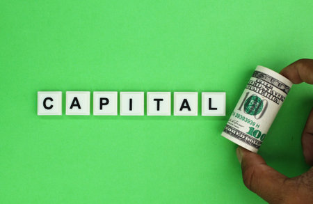 alphabetical letters with the word capital. Business or Capital Concept for Businessの写真素材