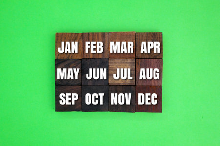 the number of months from January to December. the concept of the number of months in a year. Jan...