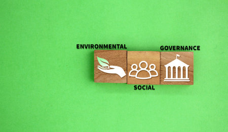 ESG concept of environmental, social and governance. Sustainable and ethical business.の写真素材