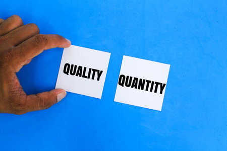 Quality Or Quantity. quality selection. quality concept INDUSTRY Concept. review conceptの写真素材