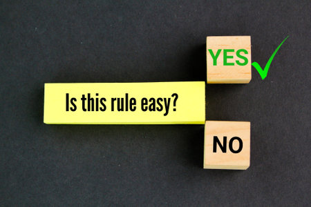 colored paper with question words Is this rule easy? yes