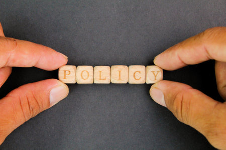 letters on wood with the word policy. basic concepts or organizational principles