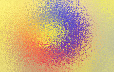Yellow blue red orange foil glass effect abstract background. Abstract Gradient Foil Texture Backgroundの写真素材