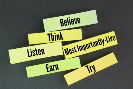 What are the six ethics of life? believe, listen, earn, think, try, and most importantly â live. six life ethics that have personally transformed my journeyの写真素材