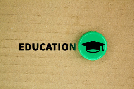 degree acceptance hat icon and word education. including formal schooling, training, and personal...