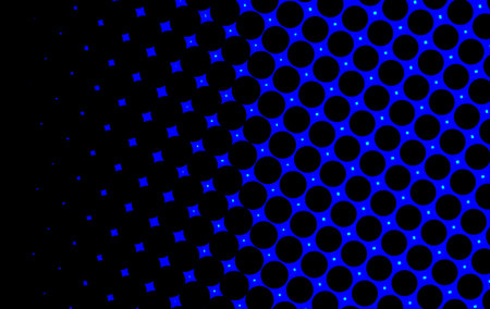 Haft Black dots on a blue background. streaks in blue and black for concepts about movementの写真素材