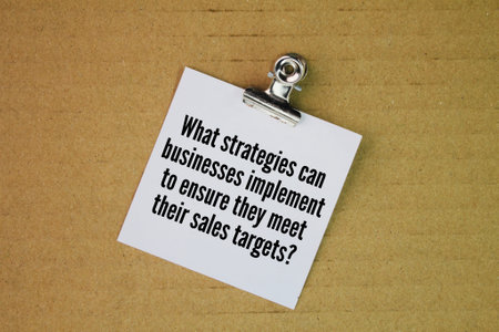 What strategies can businesses implement to ensure they meet their sales targetsの写真素材