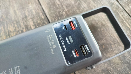 100000mah capacity powerbank with a charging speed of 22.5w.