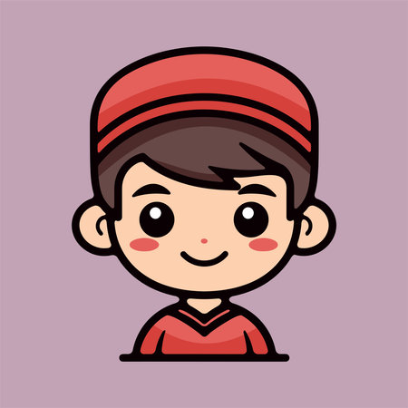 cute boy cartoon design, vector illustrationのイラスト素材