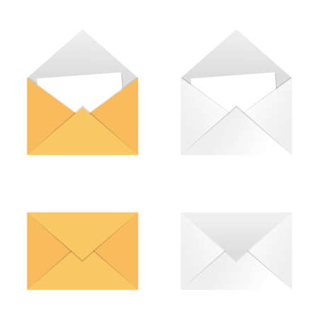 Envelope flat vector illustration isolated on white background.のイラスト素材