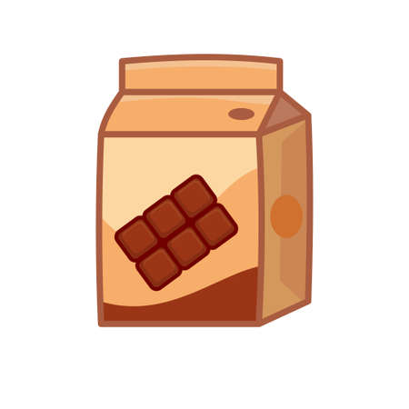 Chocolate milk box vector illustrationのイラスト素材
