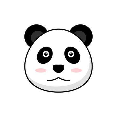 Cute panda cartoon illustration isolated on white backgroundのイラスト素材