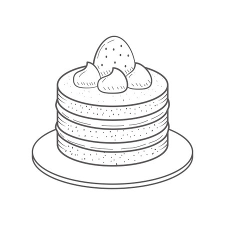 Shortcake sketch vector illustration isolated on white background