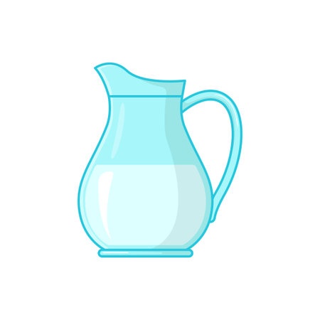 Milk jug vector illustration isolated on white backgroundのイラスト素材