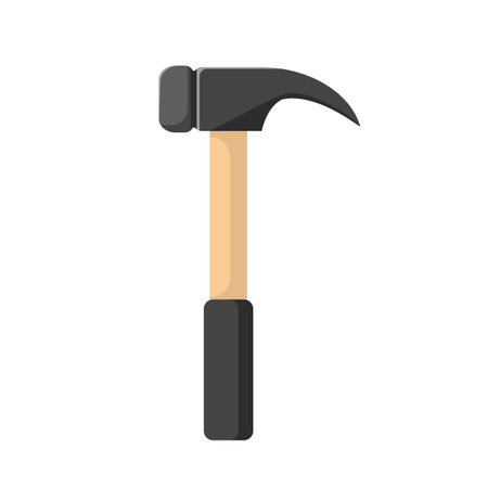 Hammer vector illustration in simple flat style isolated on white backgroundのイラスト素材
