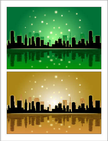 city night starのイラスト素材