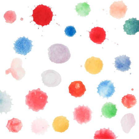 Abstract water color template handpaint on white background. Vector watercolor composition for scrapbook elements.のイラスト素材