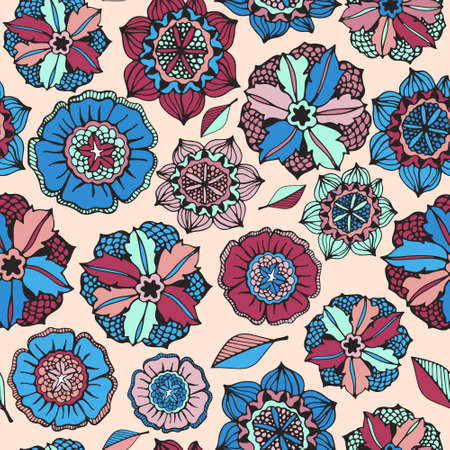 Cute seamless texture with perfect flowers. の写真素材