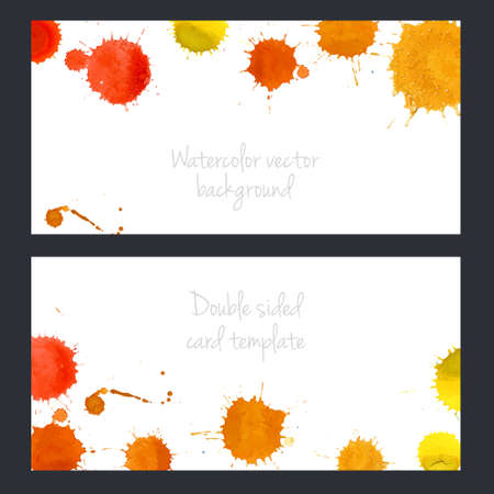 Real watercolor abstract vector card background, vector illustration, stain watercolors colors, watercolor splashes. Watercolor composition.のイラスト素材