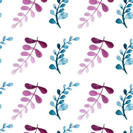 Floral watercolor seamless pattern. Beautiful vector hand drawn texture. Romantic background for web pages, wedding invitations, save the date cards. Watercolor vector.のイラスト素材