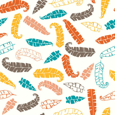 Cute seamless texture with perfect natural leaves anf flowers. Hand drawn botanical background. Use this pattern for wedding invitations, wraping or as a background on your website.のイラスト素材