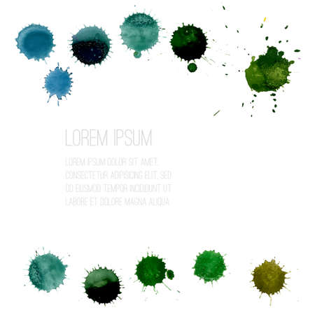 Real watercolor abstract vector card background, vector illustration, stain watercolors colors, watercolor splashes. Watercolor composition.のイラスト素材