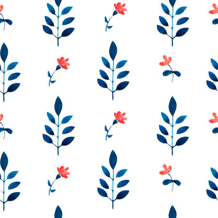 Floral watercolor seamless pattern. Beautiful vector hand drawn texture. Romantic background for web pages, wedding invitations, save the date cards. Watercolor vector.のイラスト素材