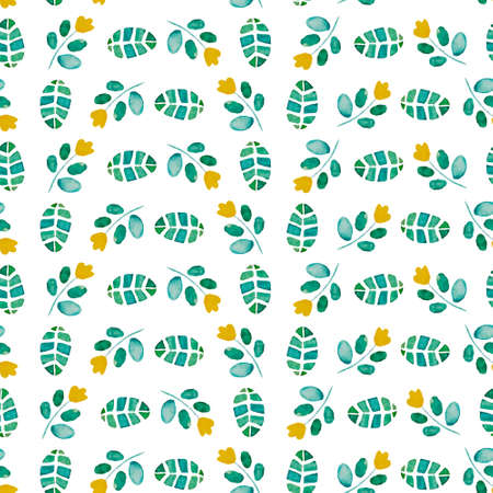 Handpaint watercolor vector seamless pattern. Perfect hand drawn texture for invitations, cards, DIY projects, web sites or for any other design.のイラスト素材