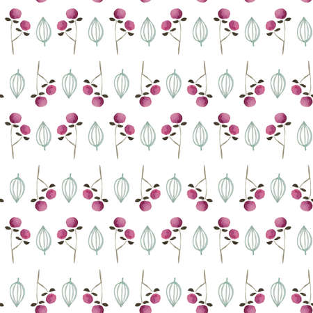 Handpaint watercolor vector seamless pattern. Perfect hand drawn texture for invitations, cards, DIY projects, web sites or for any other design.のイラスト素材