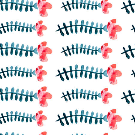 Floral watercolor seamless pattern. Beautiful vector hand drawn texture. Romantic background for web pages, wedding invitations, save the date cards. Watercolor vector.のイラスト素材