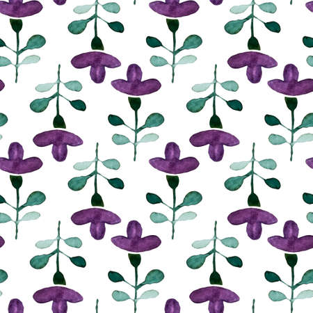 Floral watercolor seamless pattern. Beautiful vector hand drawn texture. Romantic background for web pages, wedding invitations, save the date cards. Watercolor vector.のイラスト素材