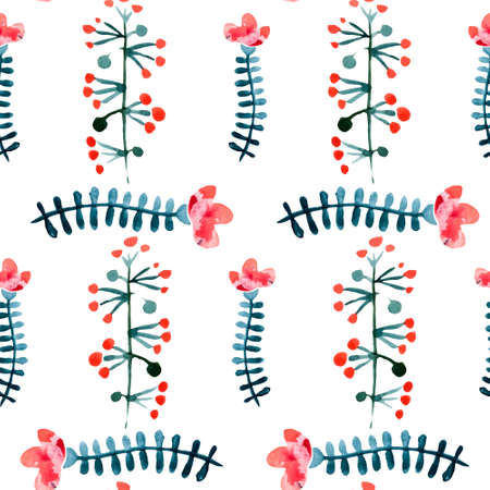 Floral watercolor seamless pattern. Beautiful vector hand drawn texture. Romantic background for web pages, wedding invitations, save the date cards. Watercolor vector.のイラスト素材