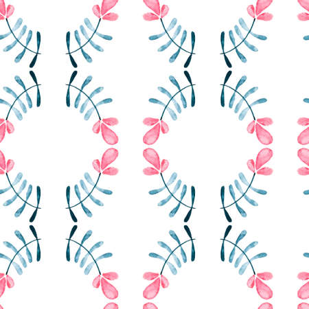 Floral watercolor seamless pattern. Beautiful vector hand drawn texture. Romantic background for web pages, wedding invitations, save the date cards. Watercolor vector.のイラスト素材