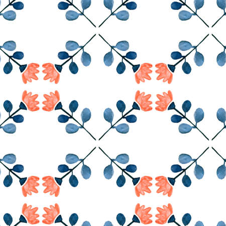 Floral watercolor seamless pattern. Beautiful vector hand drawn texture. Romantic background for web pages, wedding invitations, save the date cards. Watercolor vector.のイラスト素材