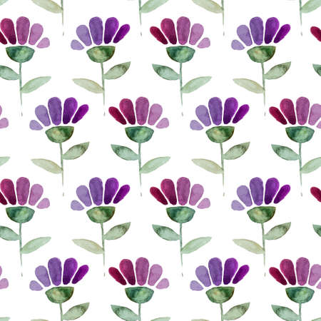 Floral watercolor seamless pattern. Beautiful vector hand drawn texture. Romantic background for web pages, wedding invitations, save the date cards. Watercolor vector.のイラスト素材