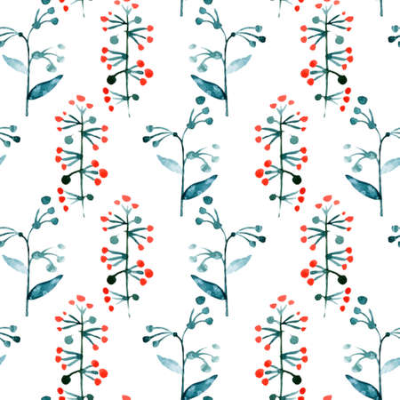 Floral watercolor seamless pattern. Beautiful vector hand drawn texture. Romantic background for web pages, wedding invitations, save the date cards. Watercolor vector.のイラスト素材