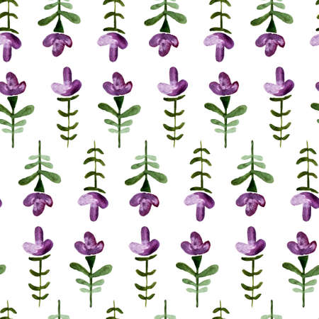 Floral watercolor seamless pattern. Beautiful vector hand drawn texture. Romantic background for web pages, wedding invitations, save the date cards. Watercolor vector.のイラスト素材