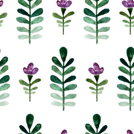 Floral watercolor seamless pattern. Beautiful vector hand drawn texture. Romantic background for web pages, wedding invitations, save the date cards. Watercolor vector.のイラスト素材